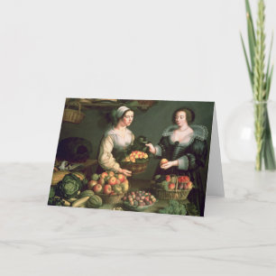 Tarjeta El vendedor de la fruta y verdura