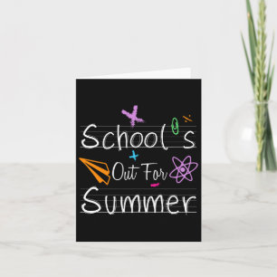 Tarjeta El Verano De Las Escuelas Feliz Día Pasado De Los
