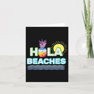 Tarjeta El verano divertido Hola playas Pineapple Tee Ocea
