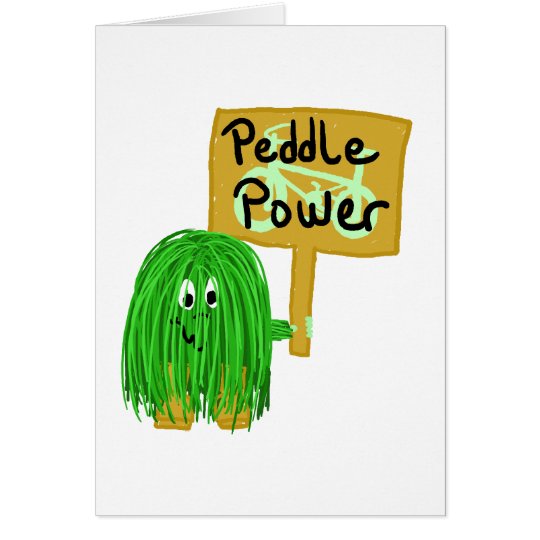 Tarjeta El verde vende puerta a puerta poder