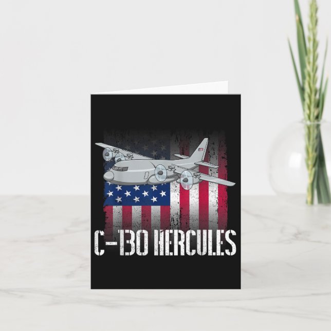 Tarjeta El Veterano Salado C-130 Hércules La Bandera Ameri (Anverso)