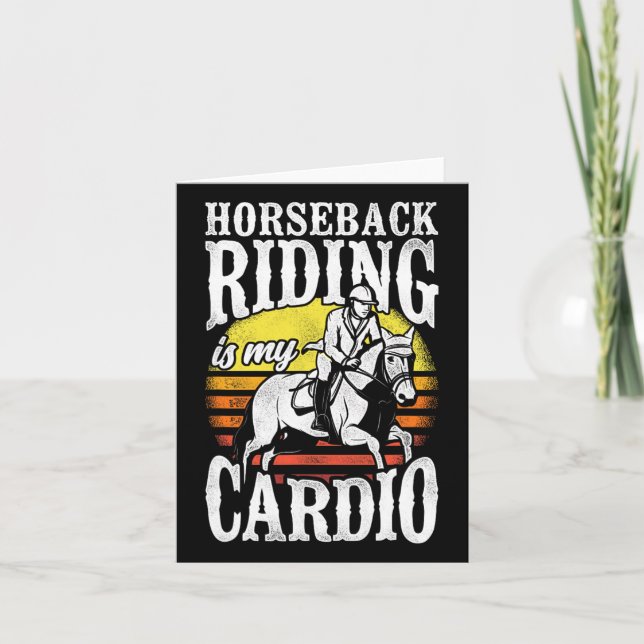 Tarjeta El Viaje A Caballo Es Mi Equitación Cardio Ecuestr (Anverso)