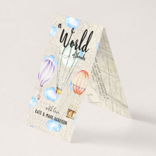 Tarjeta El viaje Baby Shower temático el   le agradece