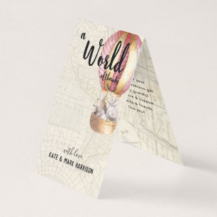 Tarjeta El viaje Baby Shower temático el   le agradece