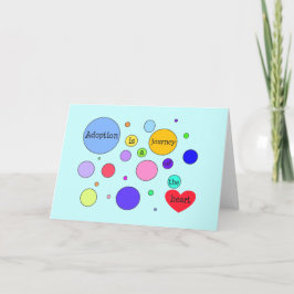 Tarjeta El viaje de adopción de los círculos cardíacos
