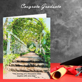 Tarjeta El Viaje de la Vida comienza con un paso Graduació