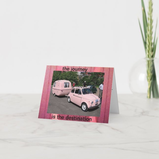 Tarjeta el VIAJE del notecard-THE ES EL DESTINO (Anverso)