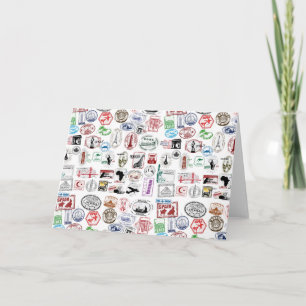 Tarjeta El viaje sella el modelo