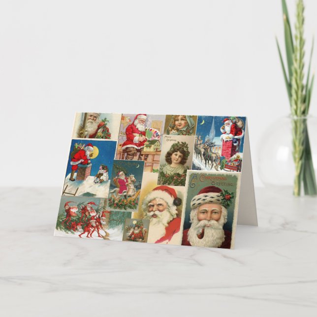 Tarjeta El victoriano Santa Elves tus Navidades de opción  (Anverso)