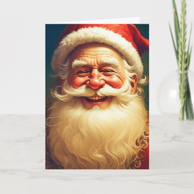 Tarjeta El victoriano vintage Santa Claus (Anverso)
