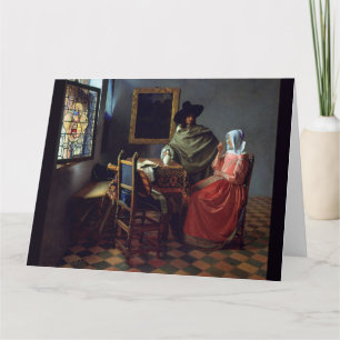Tarjeta El vidrio de vino de Juan Vermeer
