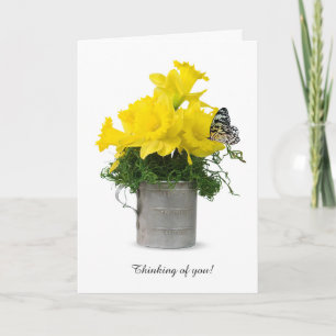 Tarjeta El viejo Bouquet de Daffodil para pensar en ti