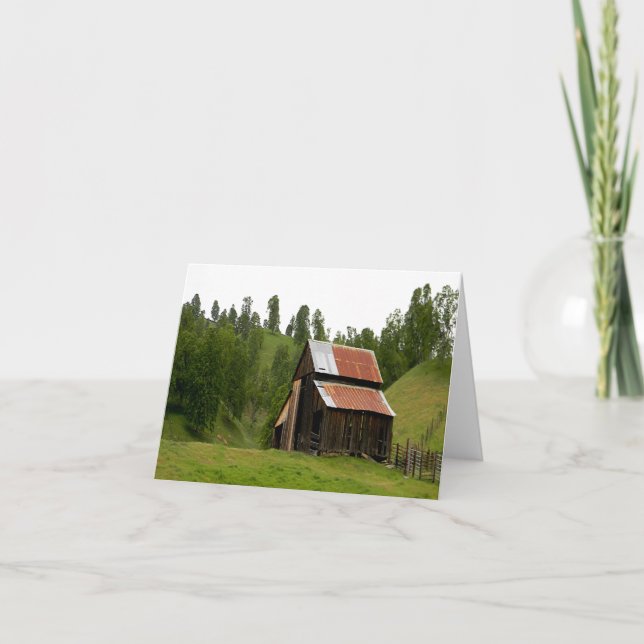 Tarjeta El viejo granero... (Anverso)