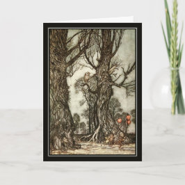 Tarjeta El Viejo Halloween Arthur Rackham La Pelota De Had