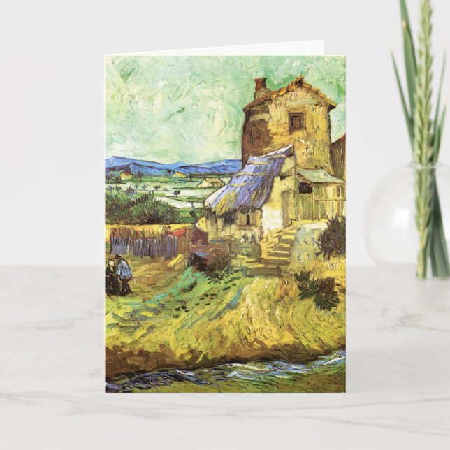 Tarjeta El viejo molino de Vincent van Gogh (Anverso)