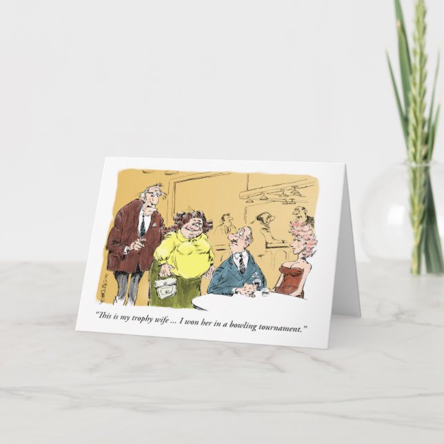Tarjeta El viejo y su carta de aniversario "Trofeo" para l (Anverso)