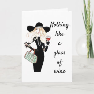 TARJETA EL VINO LE HARÁ NO CUIDAR CUÁNTO ANTIGUO ES