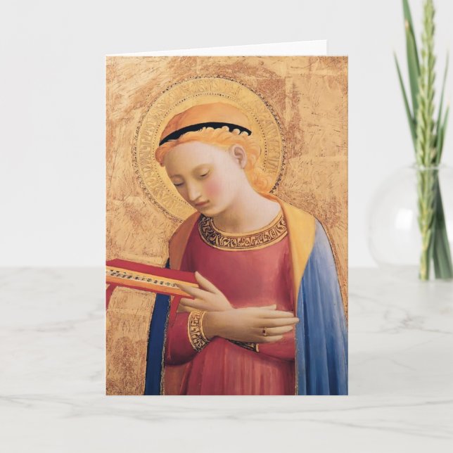 Tarjeta El Virgen María del Fra Angelico- anuncia (Anverso)