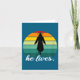 Tarjeta Él Vive Diseño De Fe En La Resurrección De Jesucri