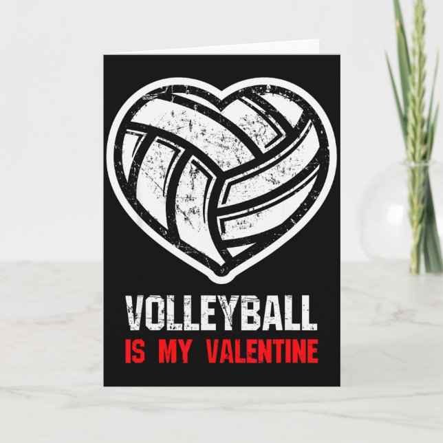 Tarjeta El Voleibol Es Mi Regalo De San Valentín  (Anverso)