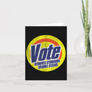 Tarjeta El voto gracioso elimina a Naranja testarudo y man