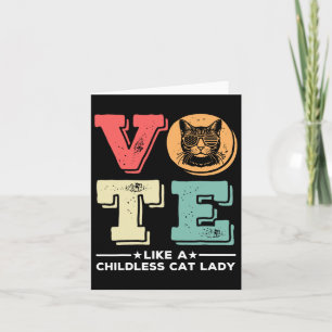 Tarjeta El voto retro como una dama de un gato sin hijos v