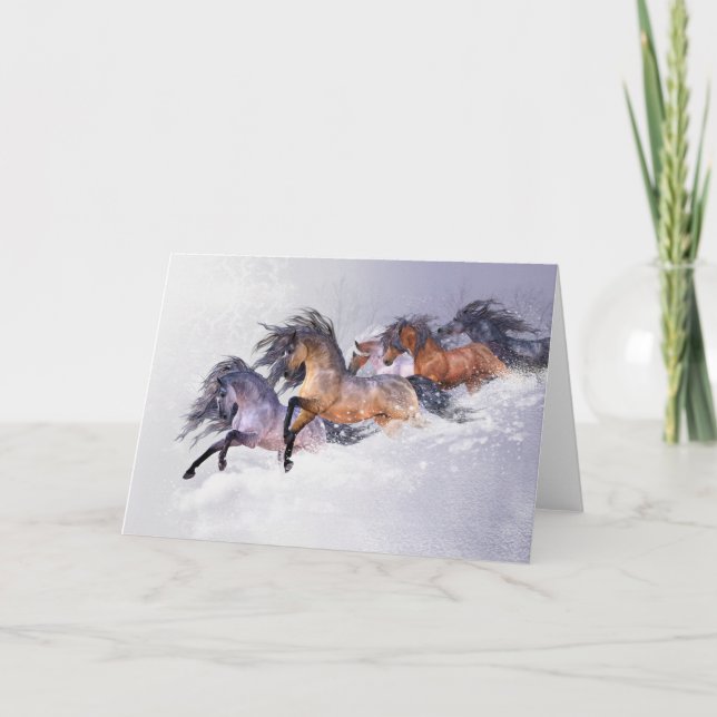 Tarjeta El vuelo Notecard del invierno (Anverso)