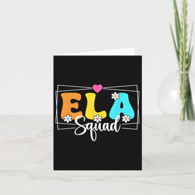 Tarjeta Ela Squad Profesora De Vuelta A La Escuela De Ingl (Anverso)