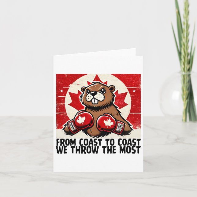 Tarjeta Elbows Up Canada Canada Counter Tarifas Beaver B (Anverso)