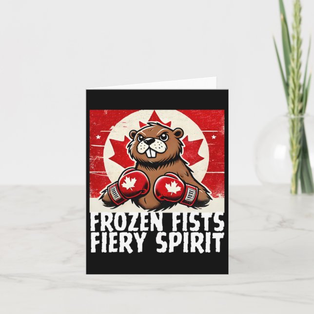 Tarjeta Elbows Up Canada Canada Counter Tarifas Beaver B (Anverso)