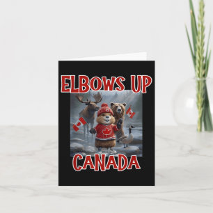 Tarjeta Elbows Up Canada Est 1867 Orgulloso Ca canadiense