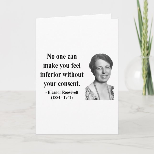 Tarjeta Eleanor Roosevelt Cita 1b (Anverso)