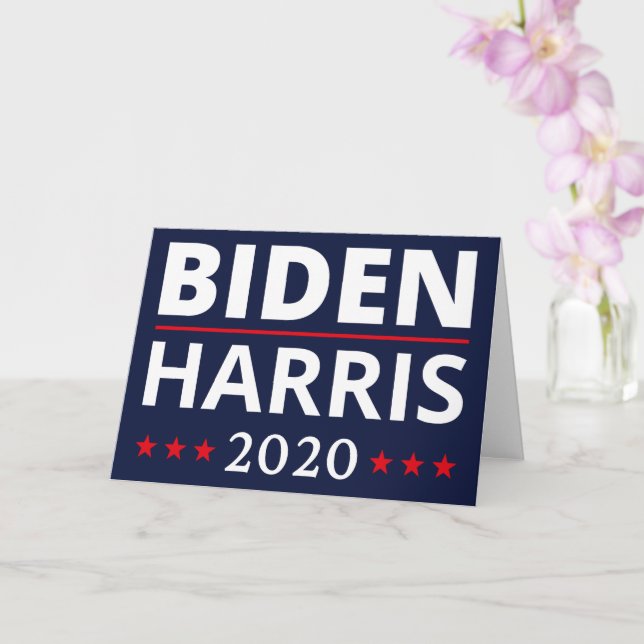 Tarjeta Elección 2020 - Biden Harris II (Orquídea)