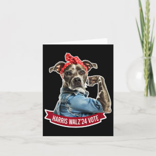 Tarjeta Elección de Dog Lady Kamala Harris Tim Walz