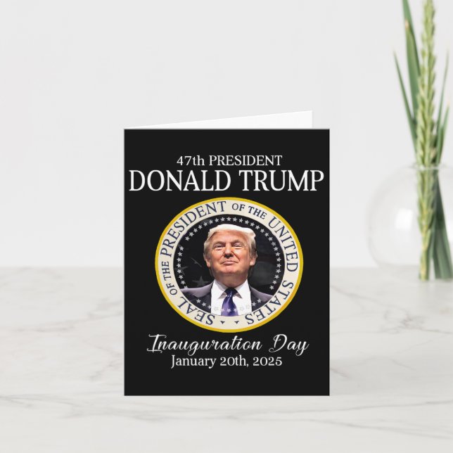 Tarjeta Elección del presidente Donald Trump 47 (Anverso)