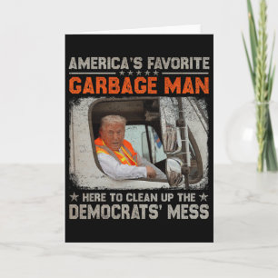 Tarjeta Elección Trump 2025 Trump Hombre Basura Vota Trump
