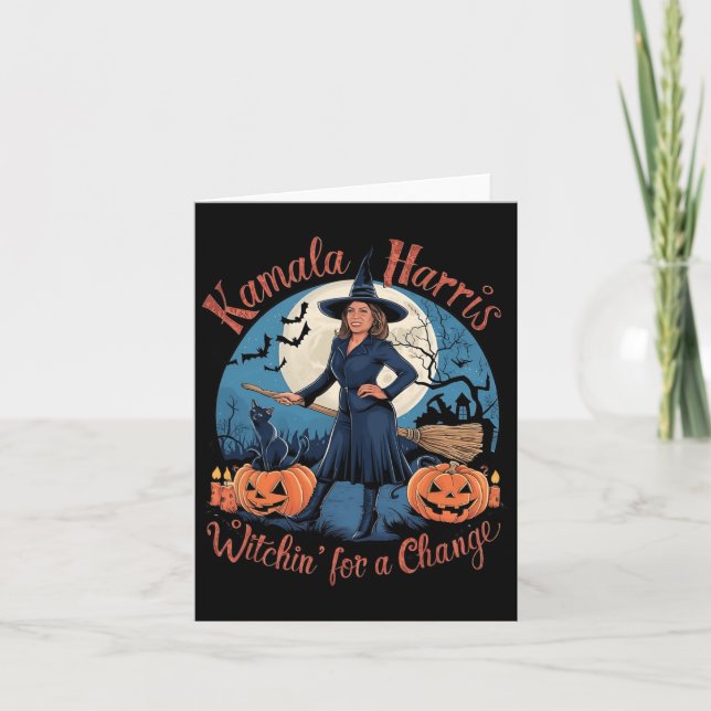 Tarjeta Elecciones de Kamala Harris Halloween (Anverso)