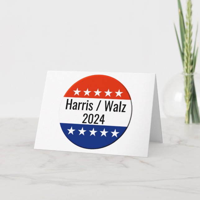 Tarjeta Elecciones Harris Walz 2024 (Anverso)