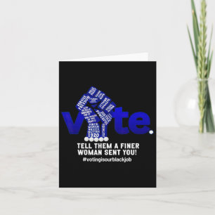 Tarjeta Elecciones para votar les dicen que una mujer más 