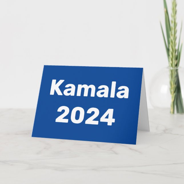 Tarjeta Elecciones presidenciales de Kamala 2024 (Anverso)