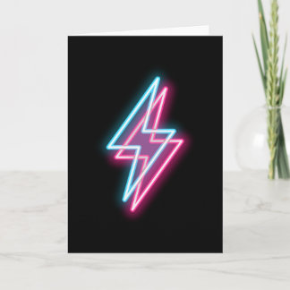 Tarjeta Electricidad de neón relámpago