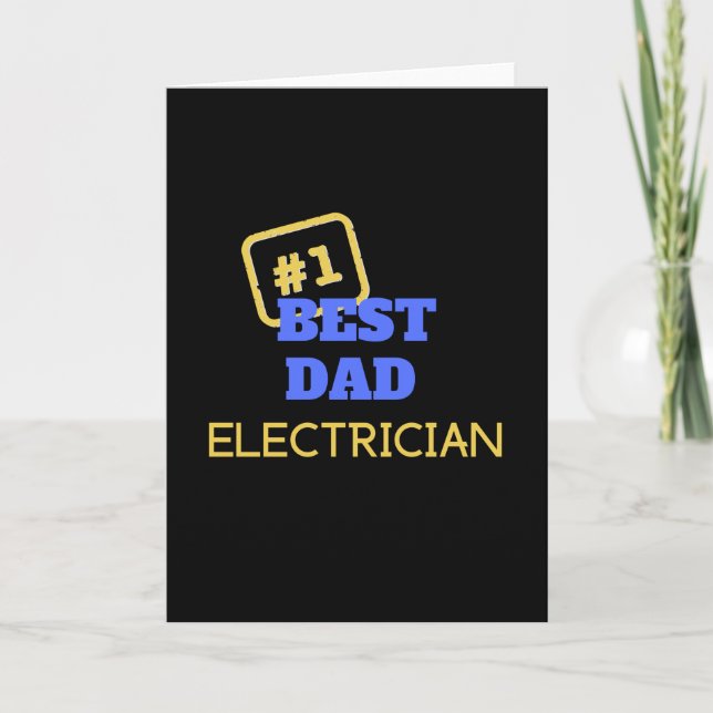 Tarjeta electricista de mejor padre (Anverso)