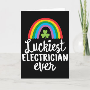 Tarjeta Electricista Más Afortunado Día de San Patricio Tr