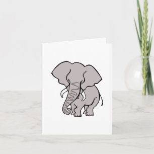 Tarjeta ELEFANTE Africano - Gráfico animal en peligro de e