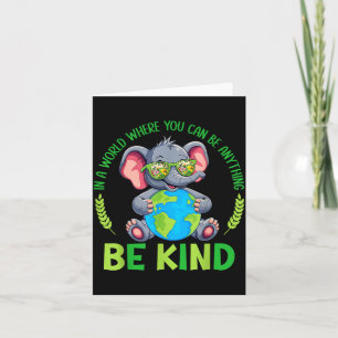 Tarjeta Elefante Amable Día de la Tierra Planeta Mundo Ama