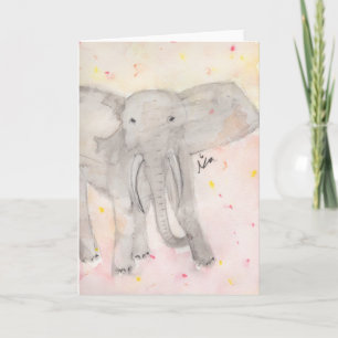 Tarjeta Elefante brillante