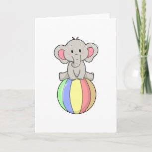 Tarjeta Elefante con globo