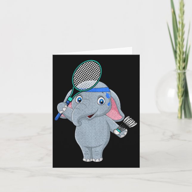 Tarjeta Elefante de Badminton (Anverso)
