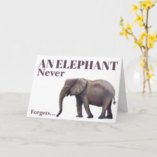 Tarjeta Elefante de cumpleaños atrasado