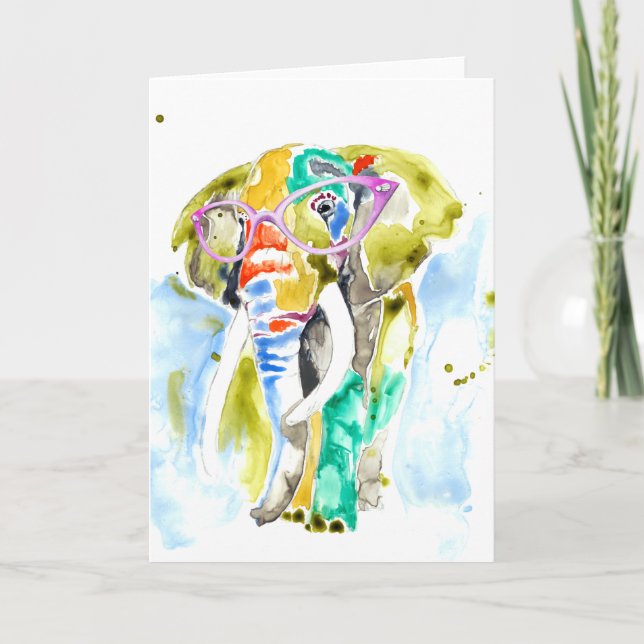 Tarjeta Elefante de pantalones inteligentes (Anverso)